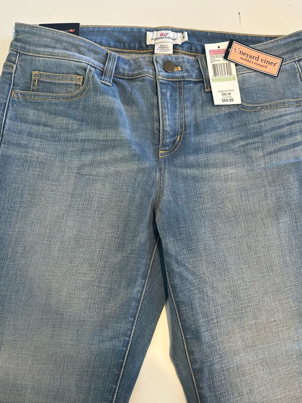 Vineyard Vines Jeans Dark Wash Skinny Mid Rise Womens Size 8 Preppy Casual Chic